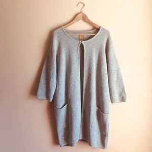 ✨ Damask Knit Gray Sweater Overshirt ✨